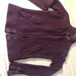 Smartwool full zip sweater with snaps.